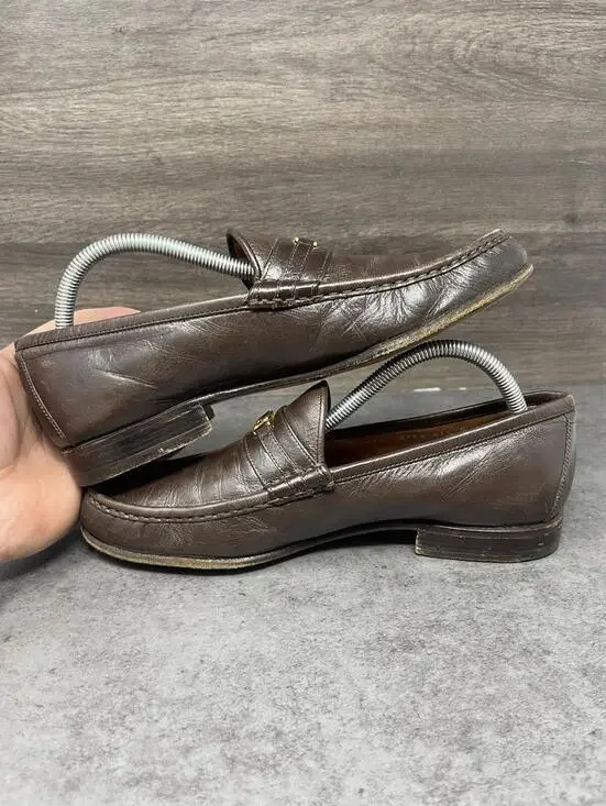 Gucci Horsebit Leather Loafers Mens Size 8.5 (41.5) Brown Leather Slip On Dress - Picture 7 of 10